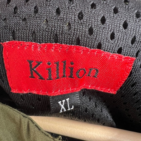 Killion Olive Green Anorak Hooded Pullover Jacket Men XL Lightweight - Picture 7 of 7